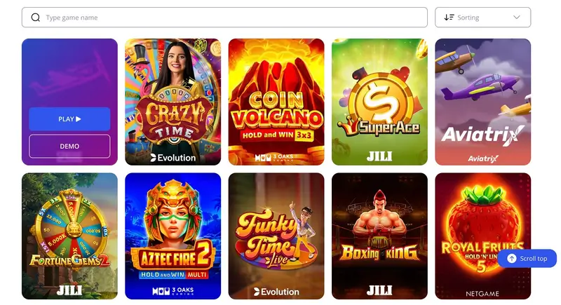 Glory Casino slots and the best games