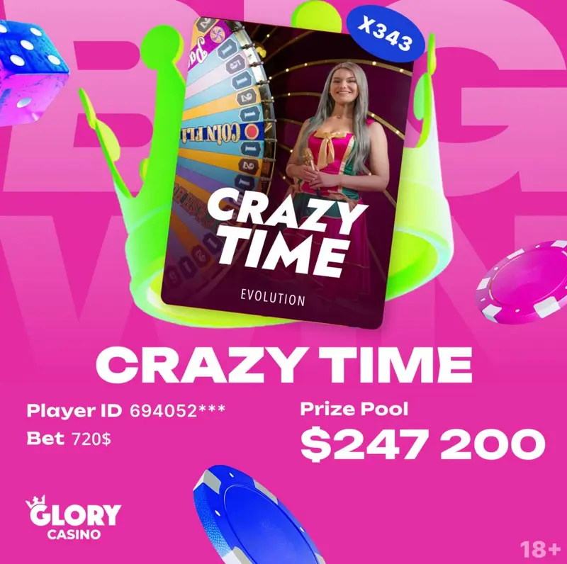 

Glory online casino review: Crazy Time and other games

